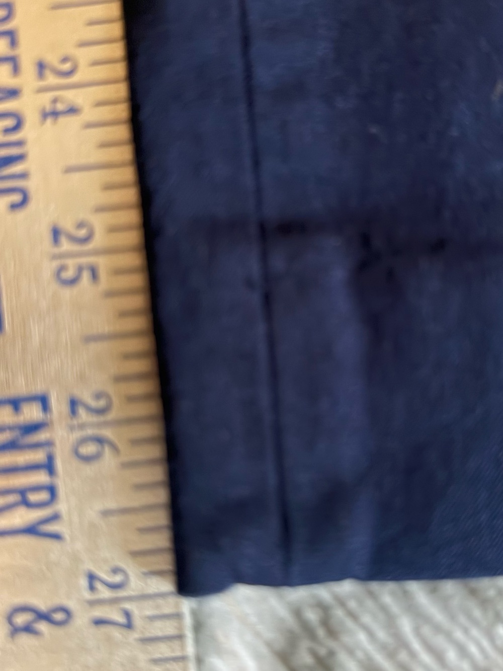 Talbots Chatham Ankle Pants Size Womens 12 Navy Blue Side Zip Button - Picture 2 of 7
